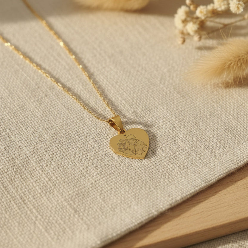 Collar Corazón Personalizado · “Siempre Contigo”