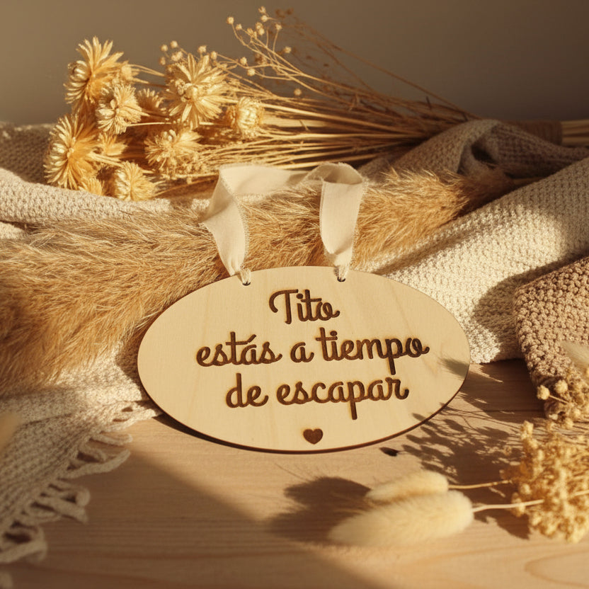 Placa para pajes de boda - Estás a tiempo