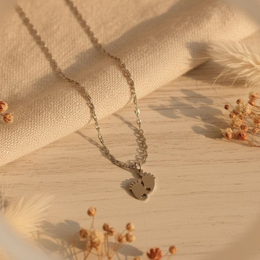 Collar Pequeños pasos Plata Personalizado