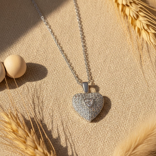 Collar Corazón Secreto · “Dentro de Ti” Plata