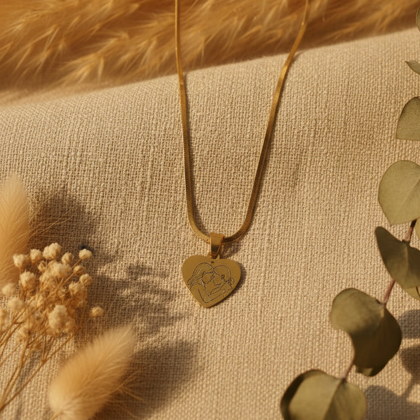 Collar Corazón Personalizado · “Siempre Contigo”