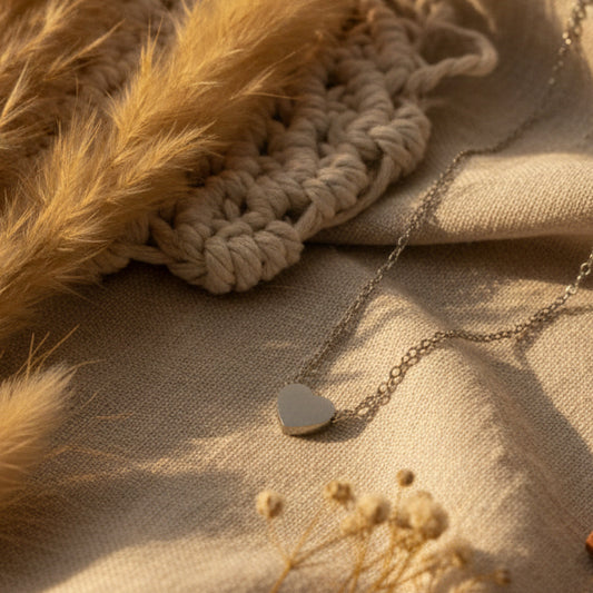 Collar Mini Corazón Plata Personalizado