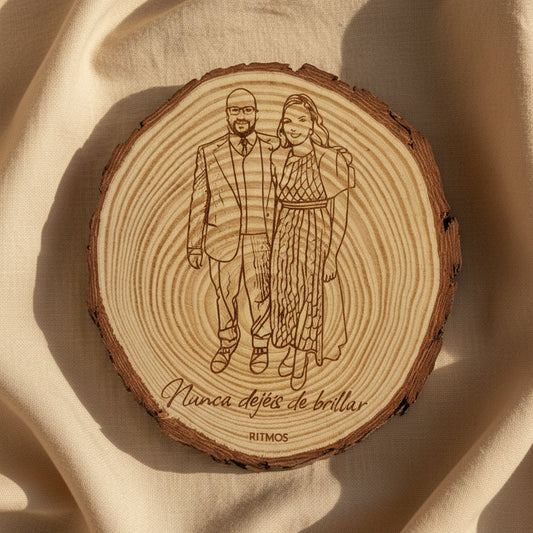 Rodaja de Madera Personalizada · Nuestra Esencia